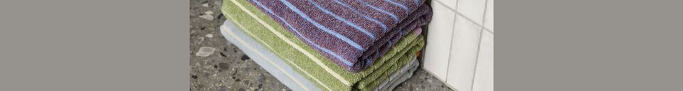 Material Details Promenade large purple cotton towel