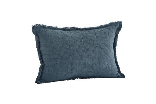 Quilt blue cotton cushion cover Clipped