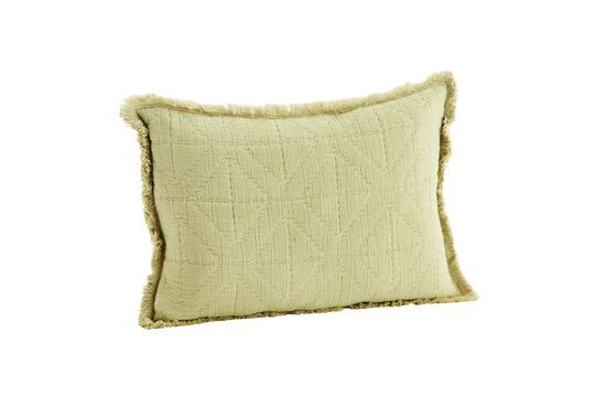 Quilt green cotton cushion cover Clipped