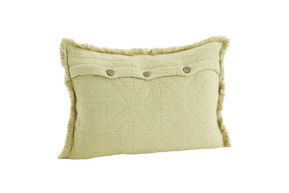 Made from washed cotton, this cover has a quilted look that invites comfort