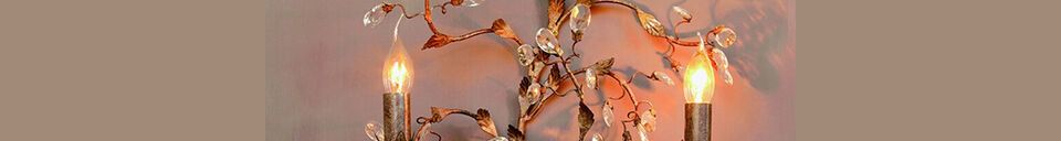 Material Details Rambouillet gilded metal wall lamp