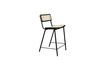 Miniature Rattan and black metal counter chair Jort 1