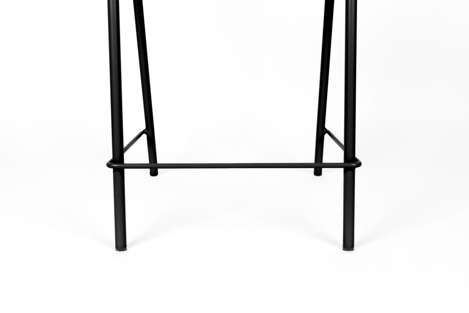 Rattan and black metal counter chair Jort - 7