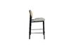 Miniature Rattan and grey fabric counter chair Spike 7