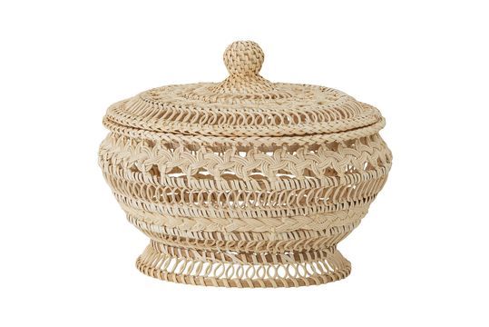 Rattan basket with lid Nil