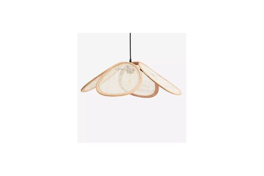 Rattan ceiling lamp Linen Clipped