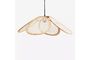 Miniature Rattan ceiling lamp Linen Clipped