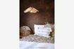 Miniature Rattan ceiling lamp Linen 2