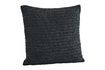 Miniature Ratton black cotton and raffia cushion cover 1