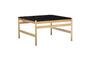 Miniature Raw light oak and black marble coffee table Clipped