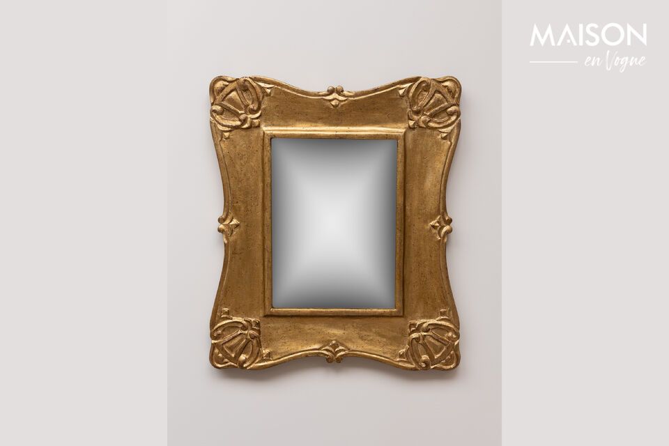 Rectangular gilded wooden mirror Chehoma