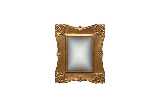 Rectangular gilded wooden mirror Clipped