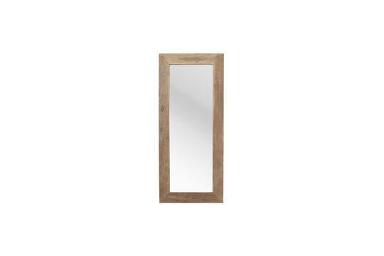 Rectangular light wood mirror Clipped