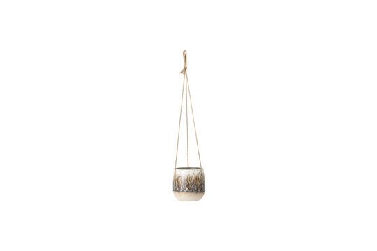 Rezan beige stoneware hanging flowerpot Clipped