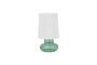 Miniature Ribe green glass table lamp Clipped