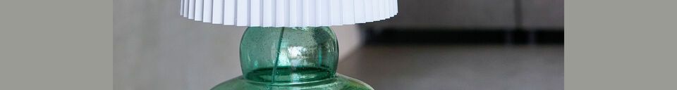 Material Details Ribe green glass table lamp