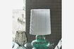 Miniature Ribe green glass table lamp 3