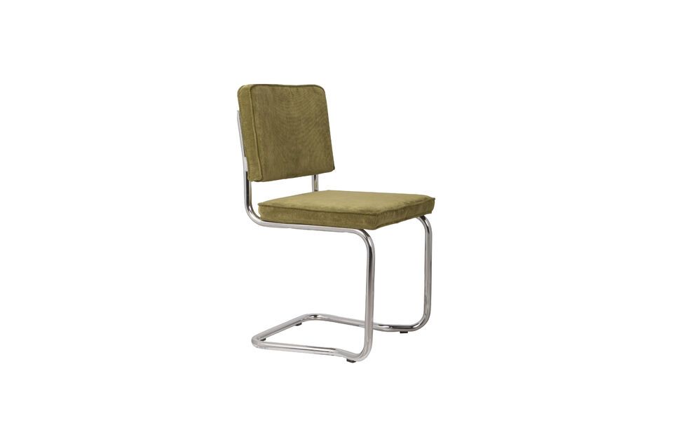 Ridge Kink Rib stackable green chair Zuiver