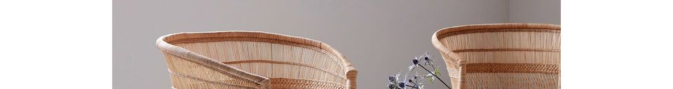 Material Details Rika light rattan armchair