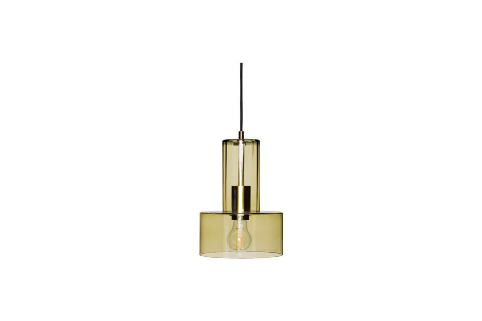 Bring a touch of sophistication to your home with the Ripple Pendant in green glass