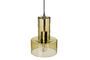 Miniature Ripple green glass suspension lamp Clipped