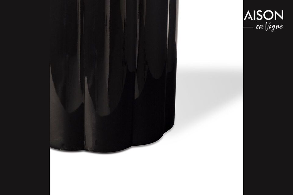 Roman Stool Black Polyester Pols Potten. Elegance and minimalism