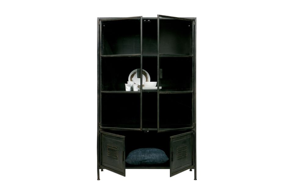 en 167cm Vogue metal Ronja Woood cabinet black | Maison -