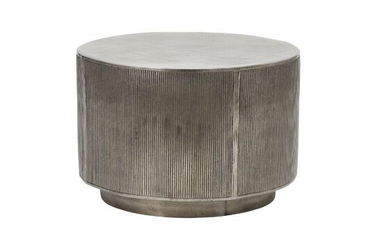 Rota small silver aluminum coffee table Clipped