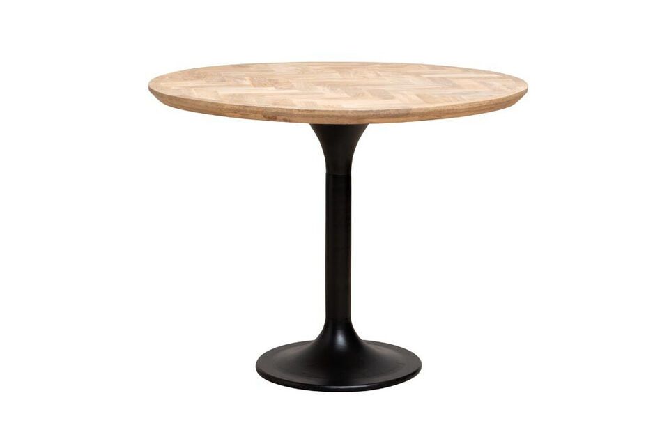 The table\'s sleek design and soft beige hue will blend harmoniously into any interior decor