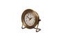 Miniature Round gold metal clock Clipped