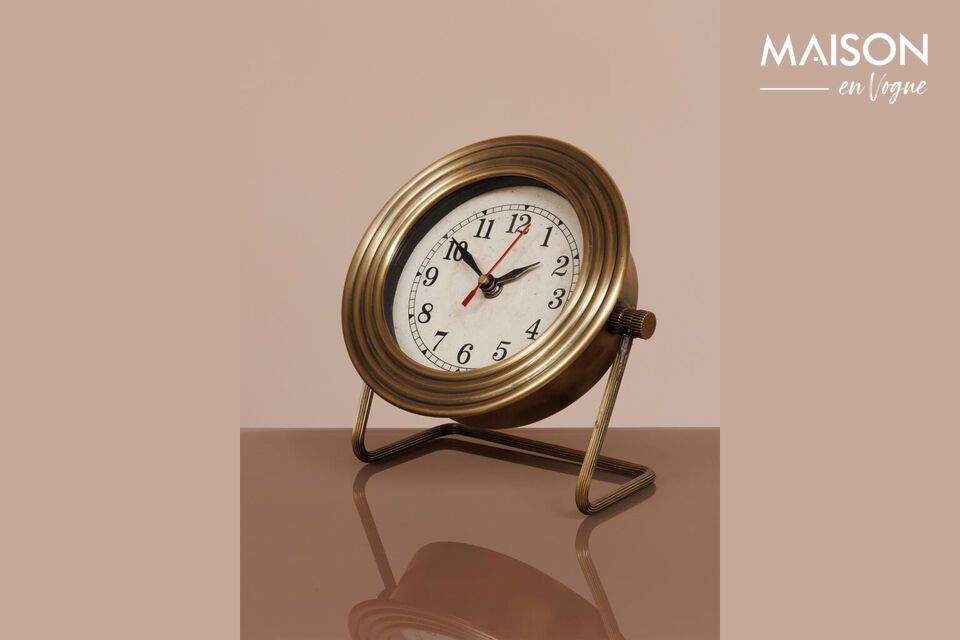 Add a touch of functional elegance to your space with our gold-tone metal clock