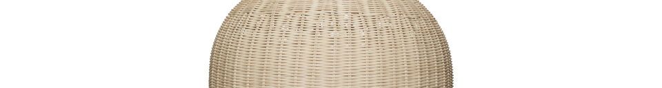 Material Details Round suspension lamp in light rattan Chand