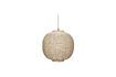 Miniature Round suspension lamp in light rattan Chand 1