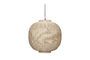 Miniature Round suspension lamp in light rattan Chand Clipped