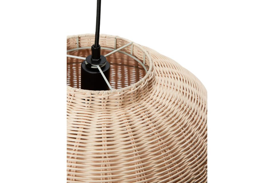 Bring a touch of nature to your home with the Chand light rattan round pendant light