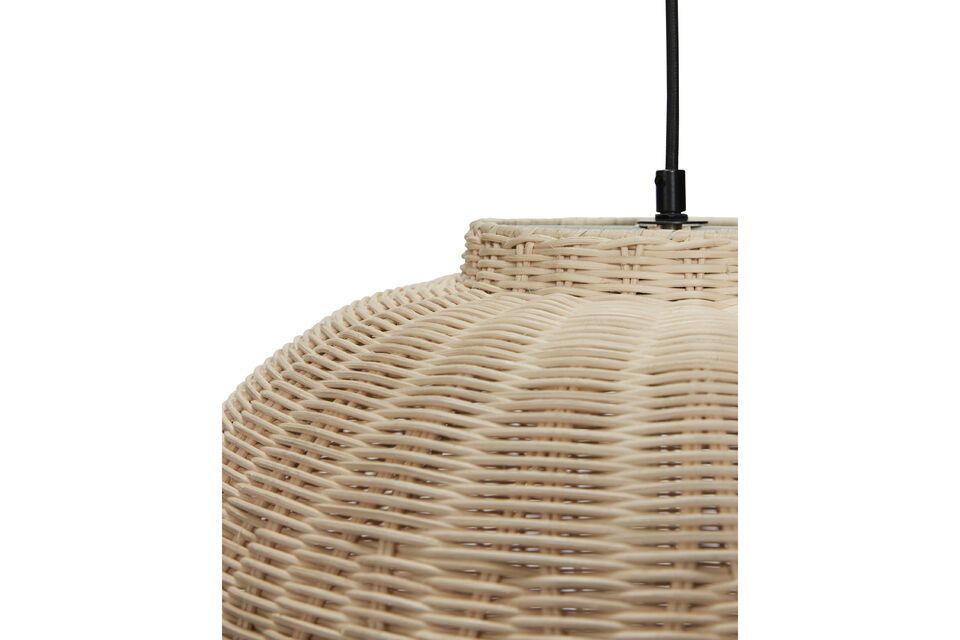 This elegant light combines the natural beauty of rattan with a contemporary design to offer a