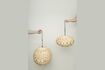 Miniature Round suspension lamp in light rattan Chand 2