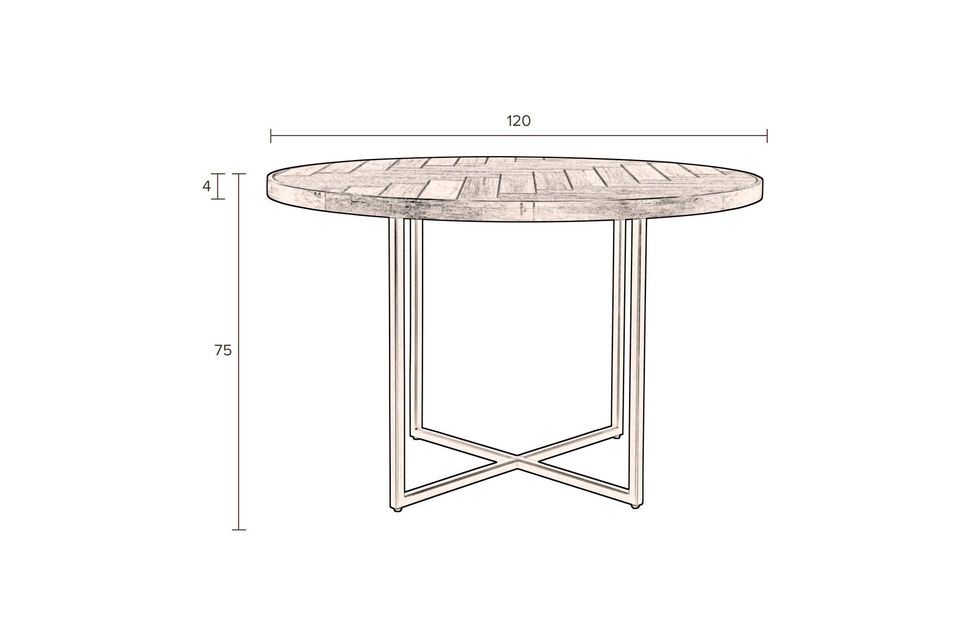 Round table in oak wood Class - 8