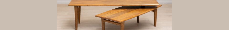 Material Details Roxette light wood coffee table