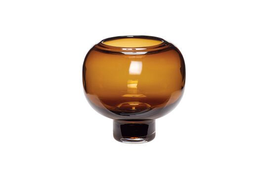 Rue amber glass vase Clipped