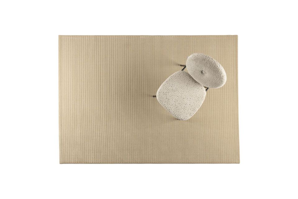 Rug 160x230 cm in beige fabric Shore - 7