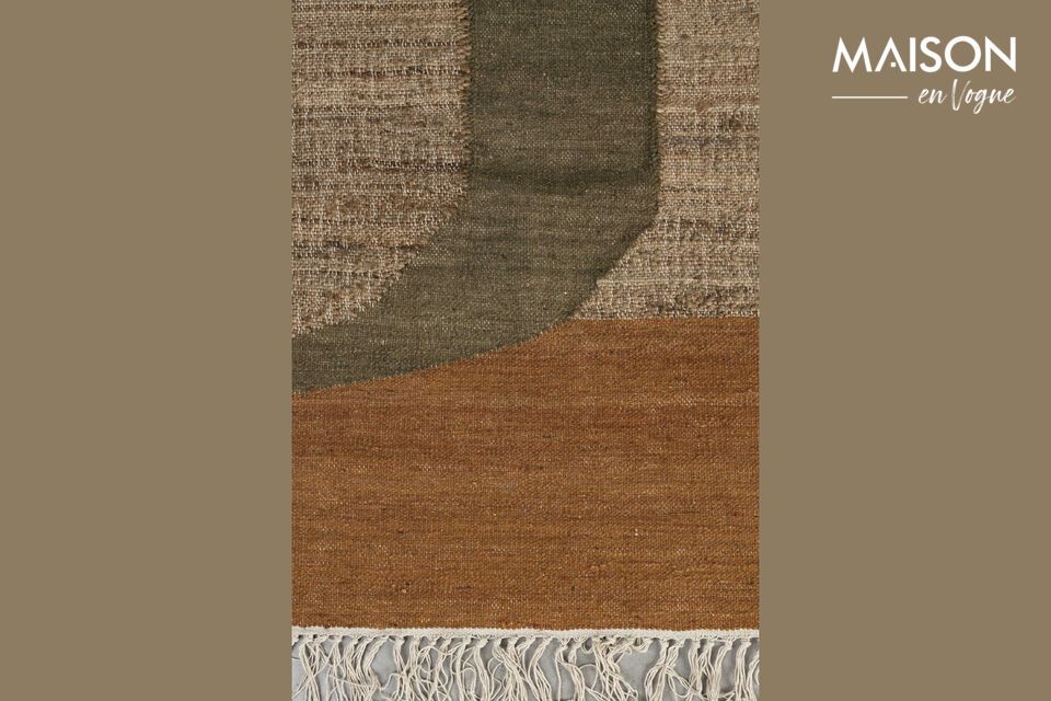 Rug 160x230 cm in brown wool Pavilion - 1