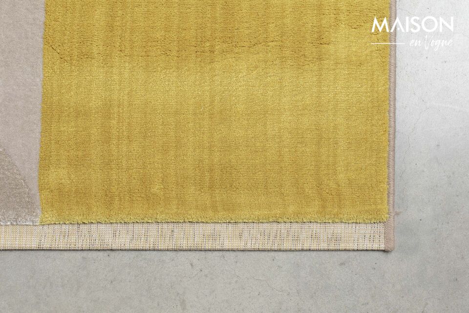 Rug 160x230 cm in yellow fabric Hilton - 3