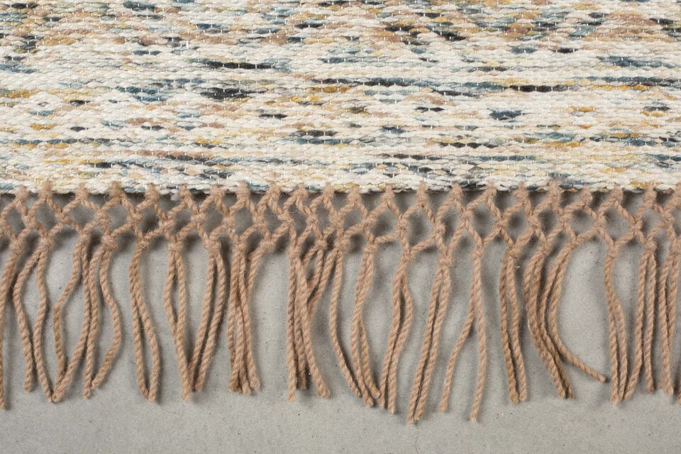 Rug 170x240 cm in beige wool Max - 5