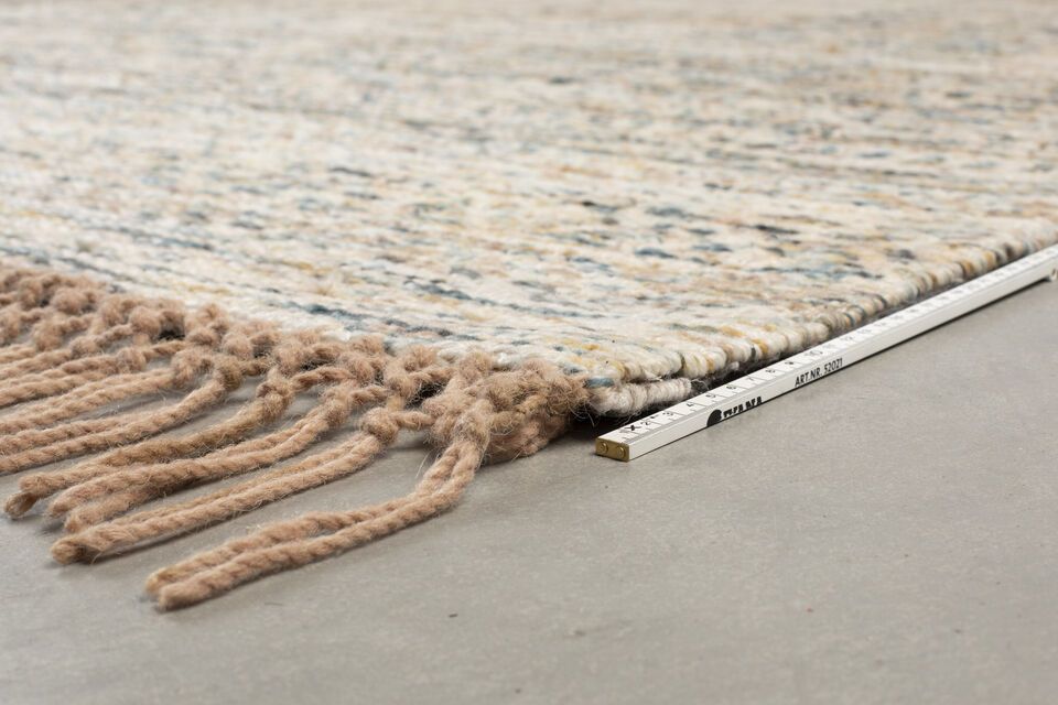 Rug 170x240 cm in beige wool Max - 7