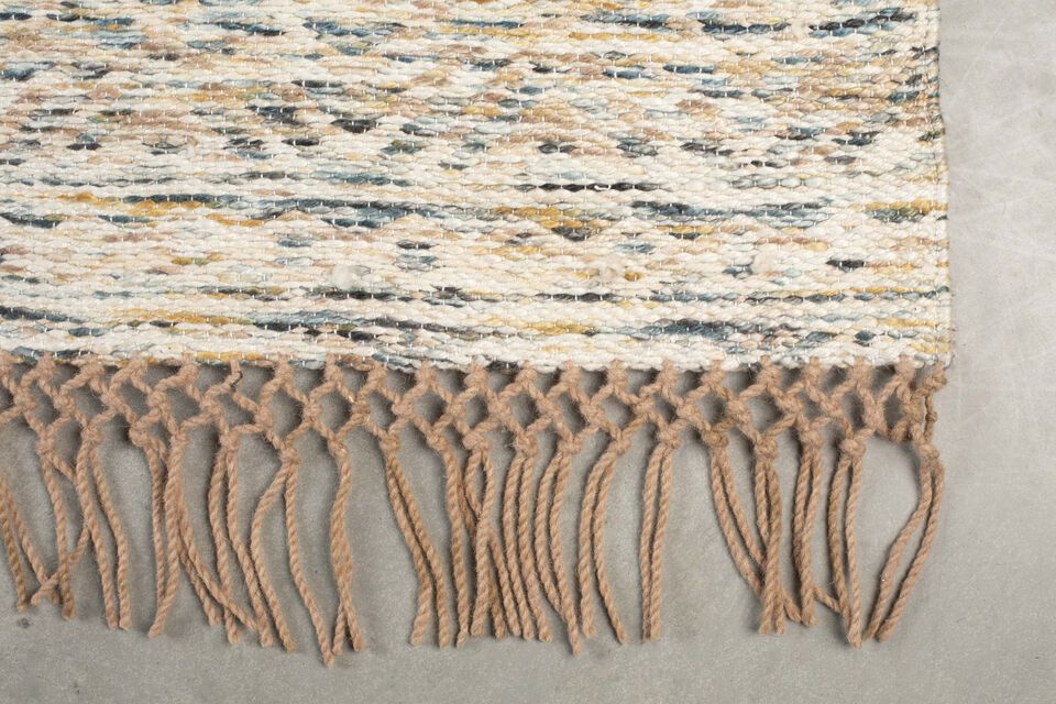 Rug 170x240 cm in beige wool Max - 8