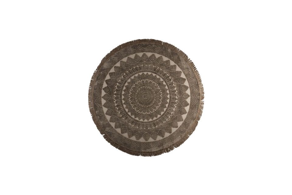 Rug 175x175 cm in brown fabric Nelson DutchBone