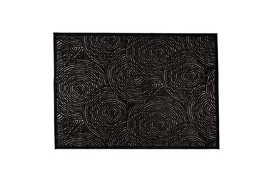 Rug 240x170 cm in black fabric Dots Clipped