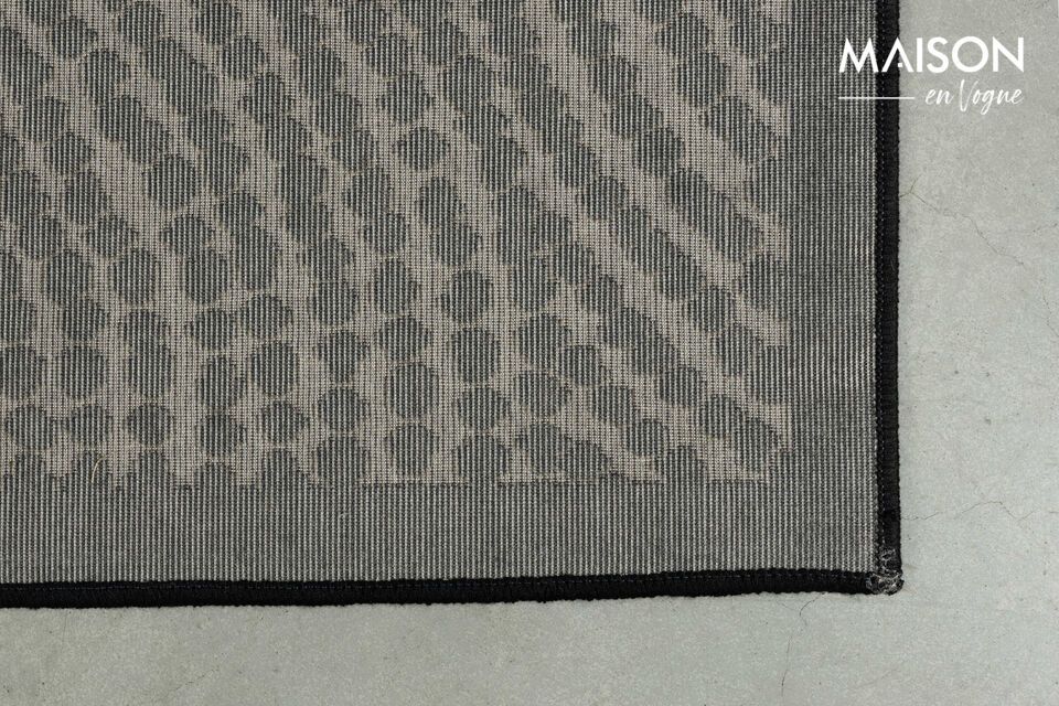 Rug 240x170 cm in black fabric Dots - 5