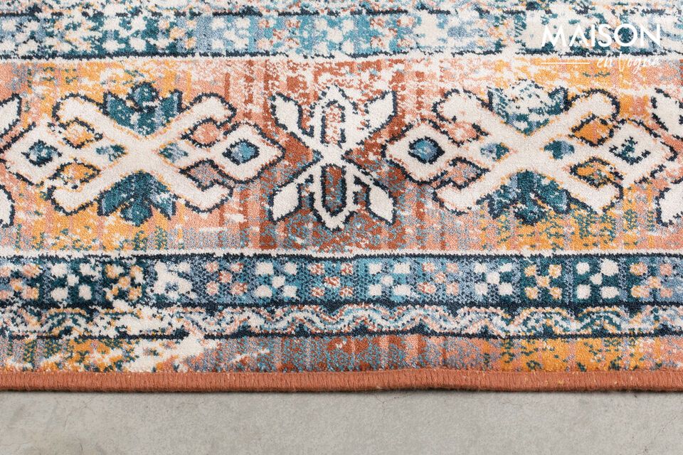 Transform your interior into a haven of peace with the blue fabric Mahal Rug, measuring 240x170 cm